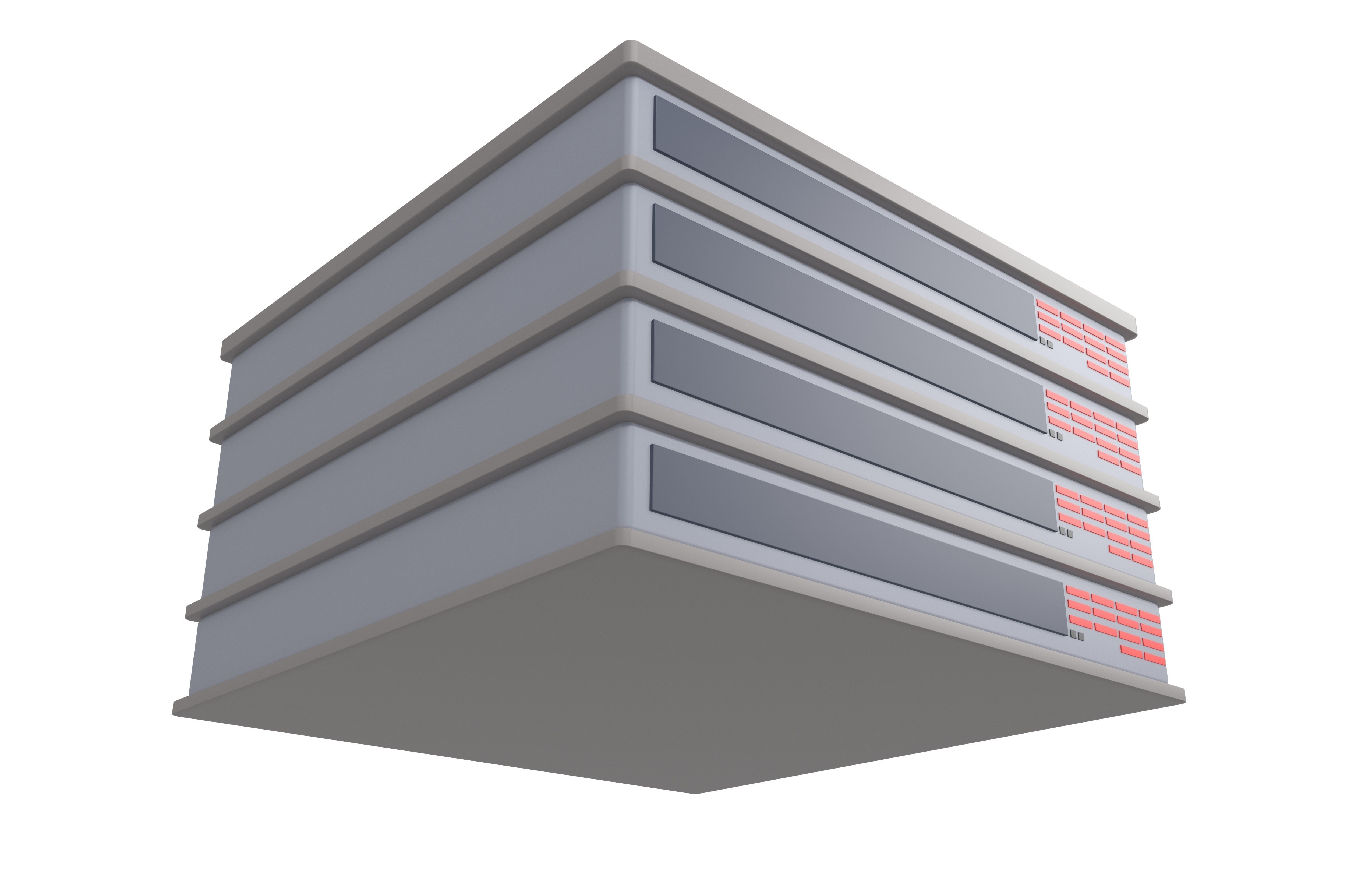 Cartoon Servers v2 004 Low-poly 3D model_3