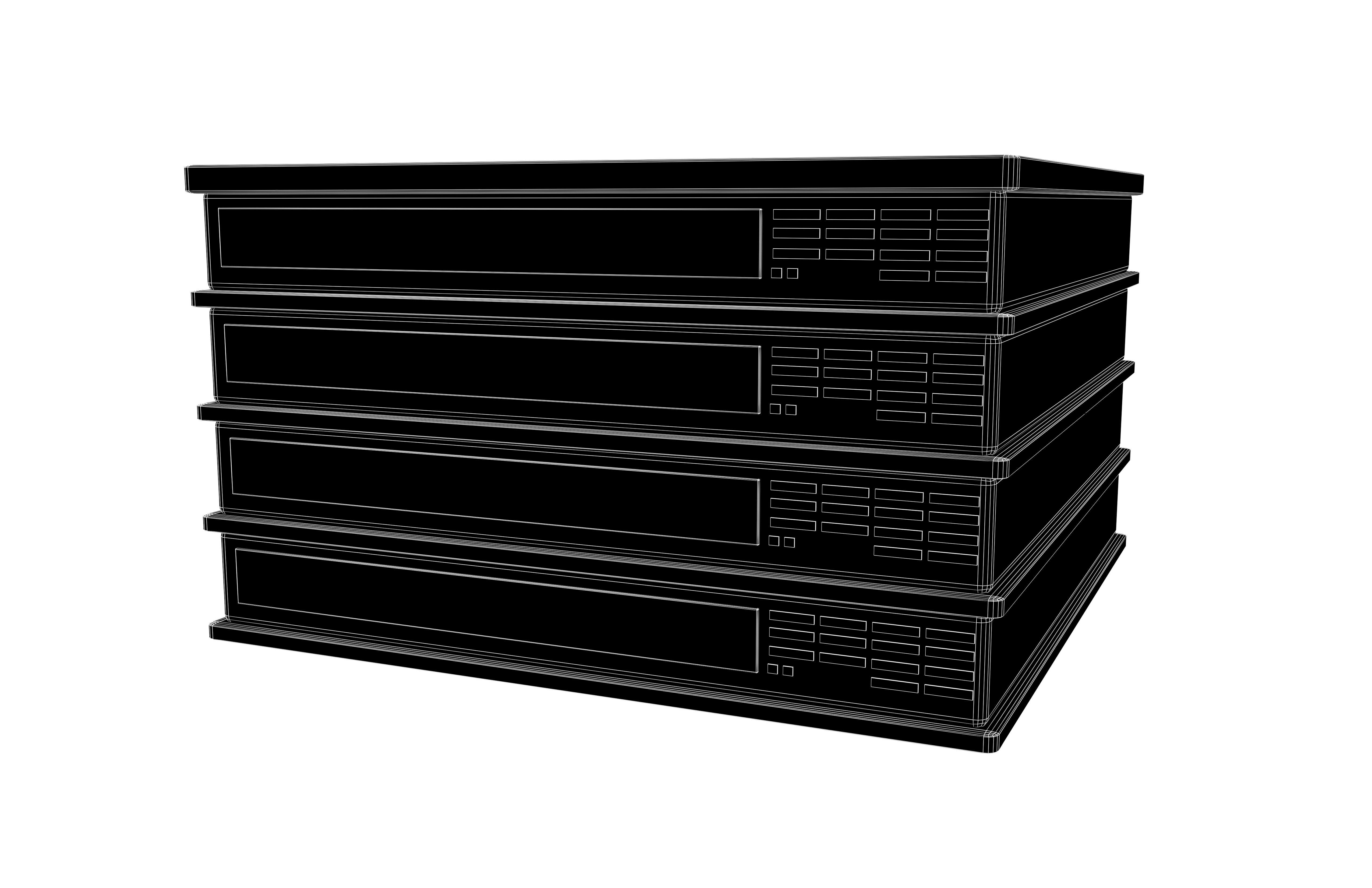 Cartoon Servers v2 004 Low-poly 3D model_6