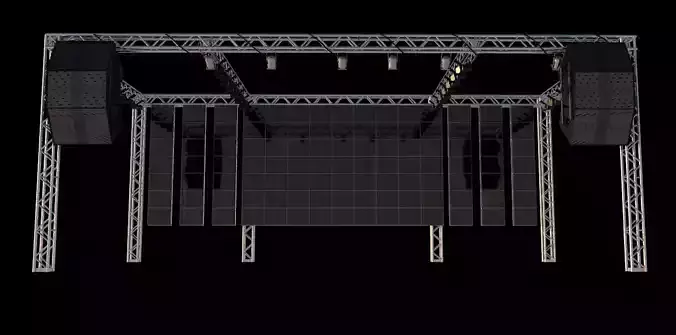 Stage with SMD Free 3D model