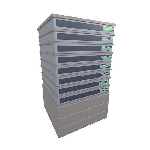 Cartoon Servers v3 001 Low-poly 3D model