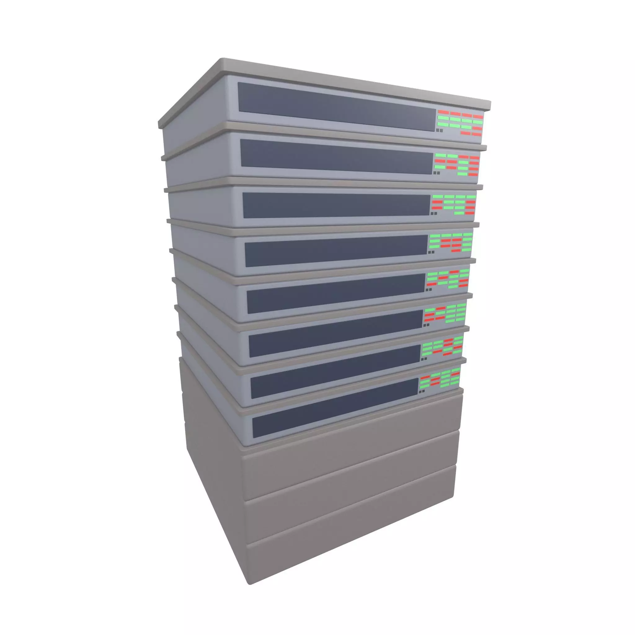 Cartoon Servers v3 003 Low-poly 3D model