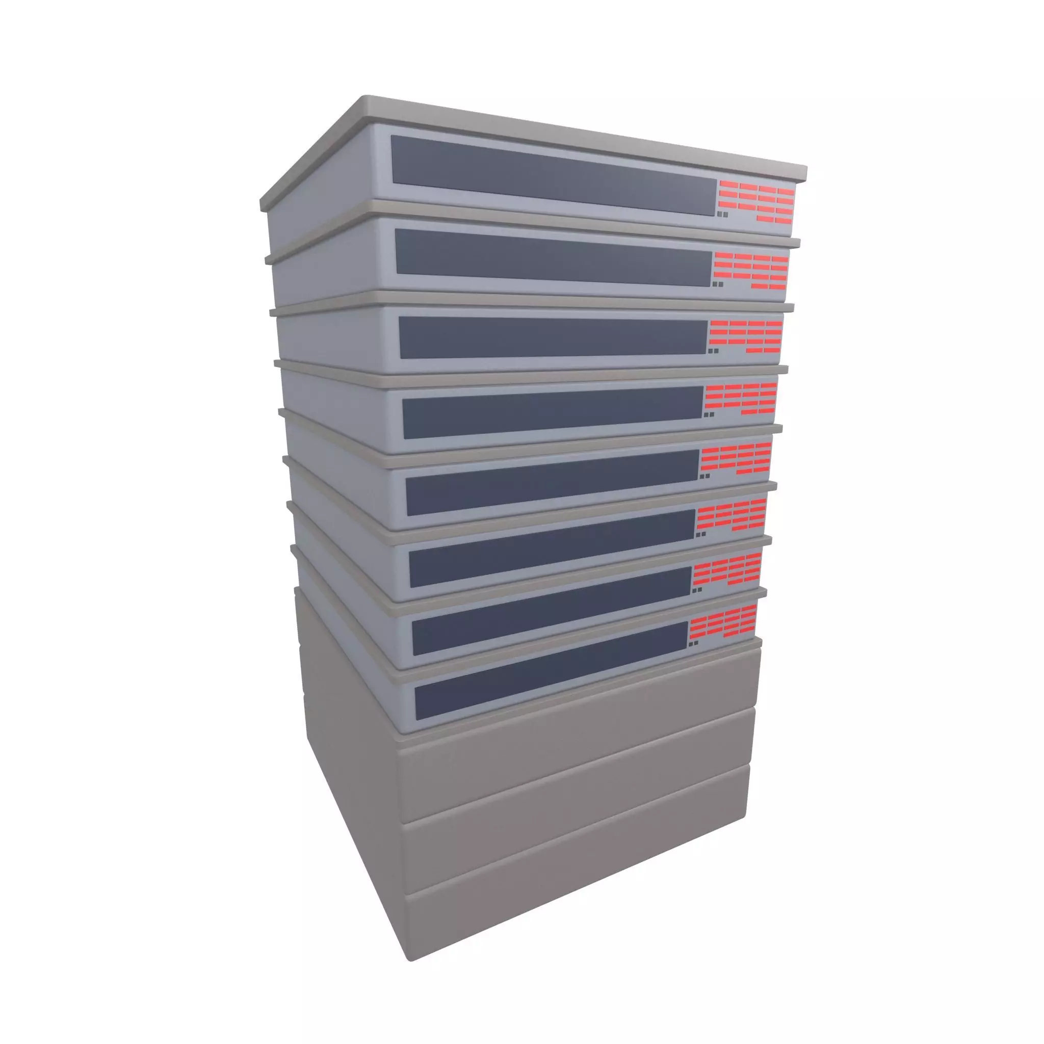 Cartoon Servers v3 004 Low-poly 3D model