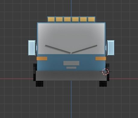 low poly truck with boxes Free low-poly 3D model_2