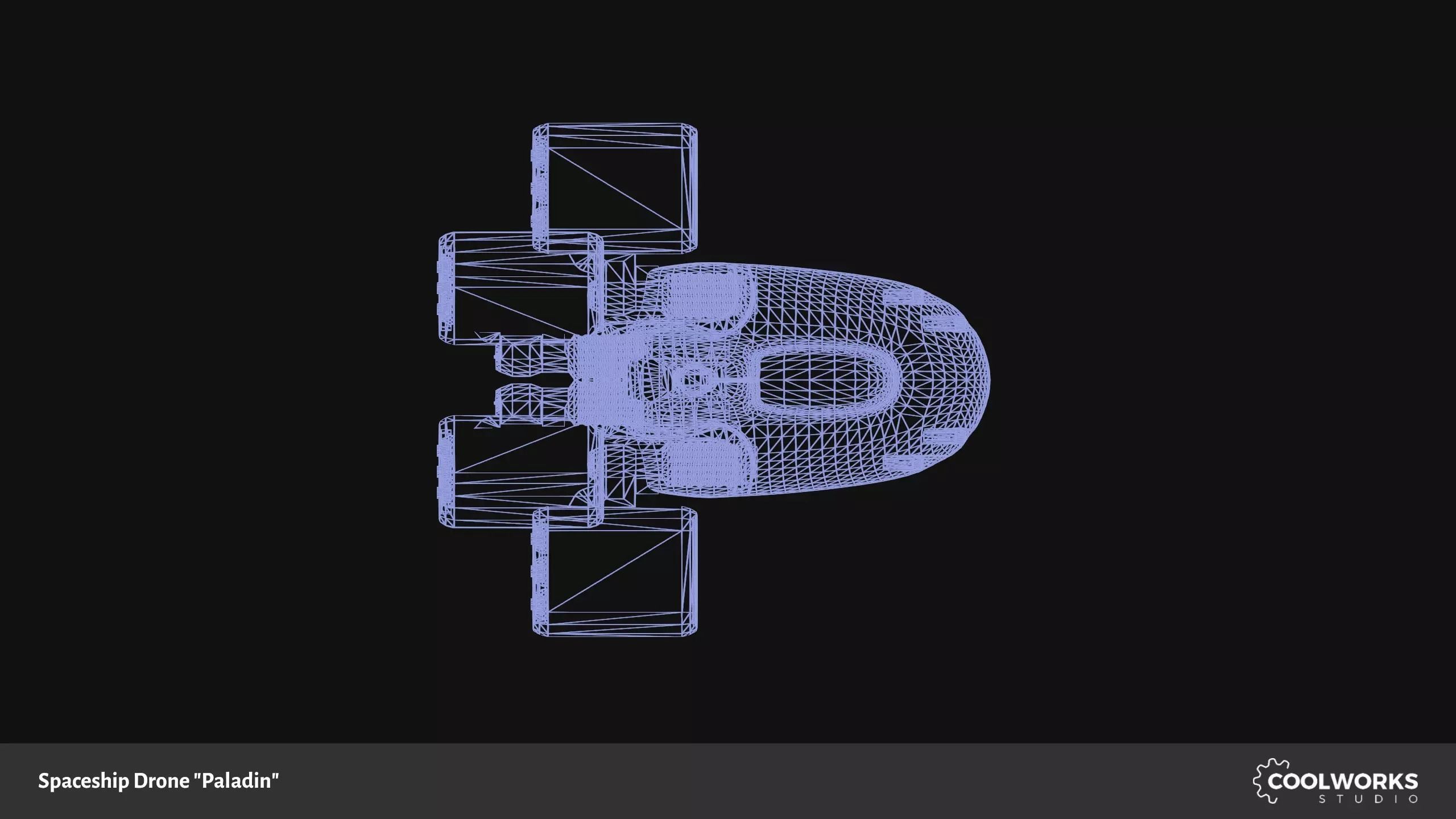 Spaceship Drone Paladin Low-poly 3D model_12