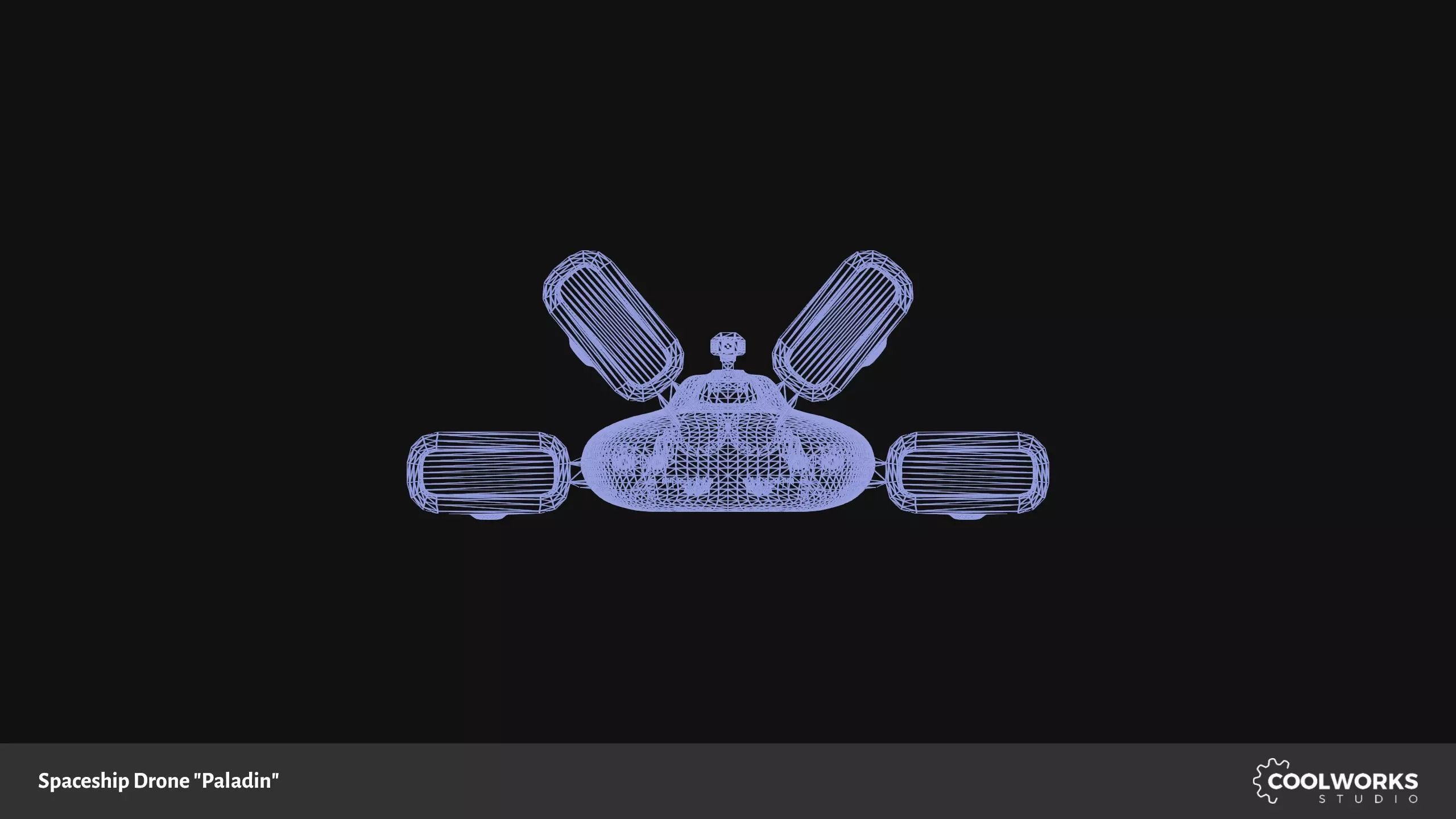 Spaceship Drone Paladin Low-poly 3D model_13