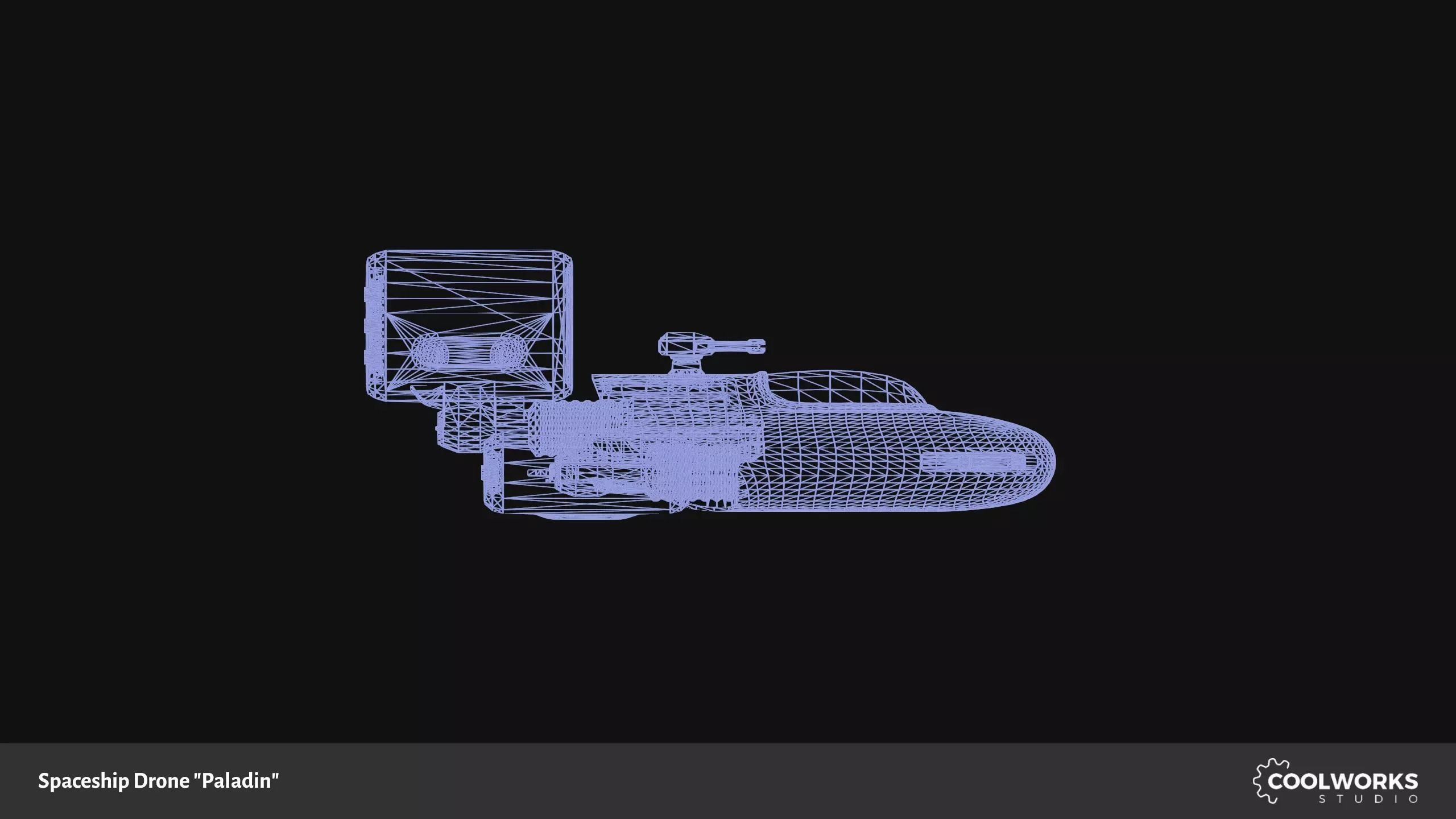 Spaceship Drone Paladin Low-poly 3D model_11