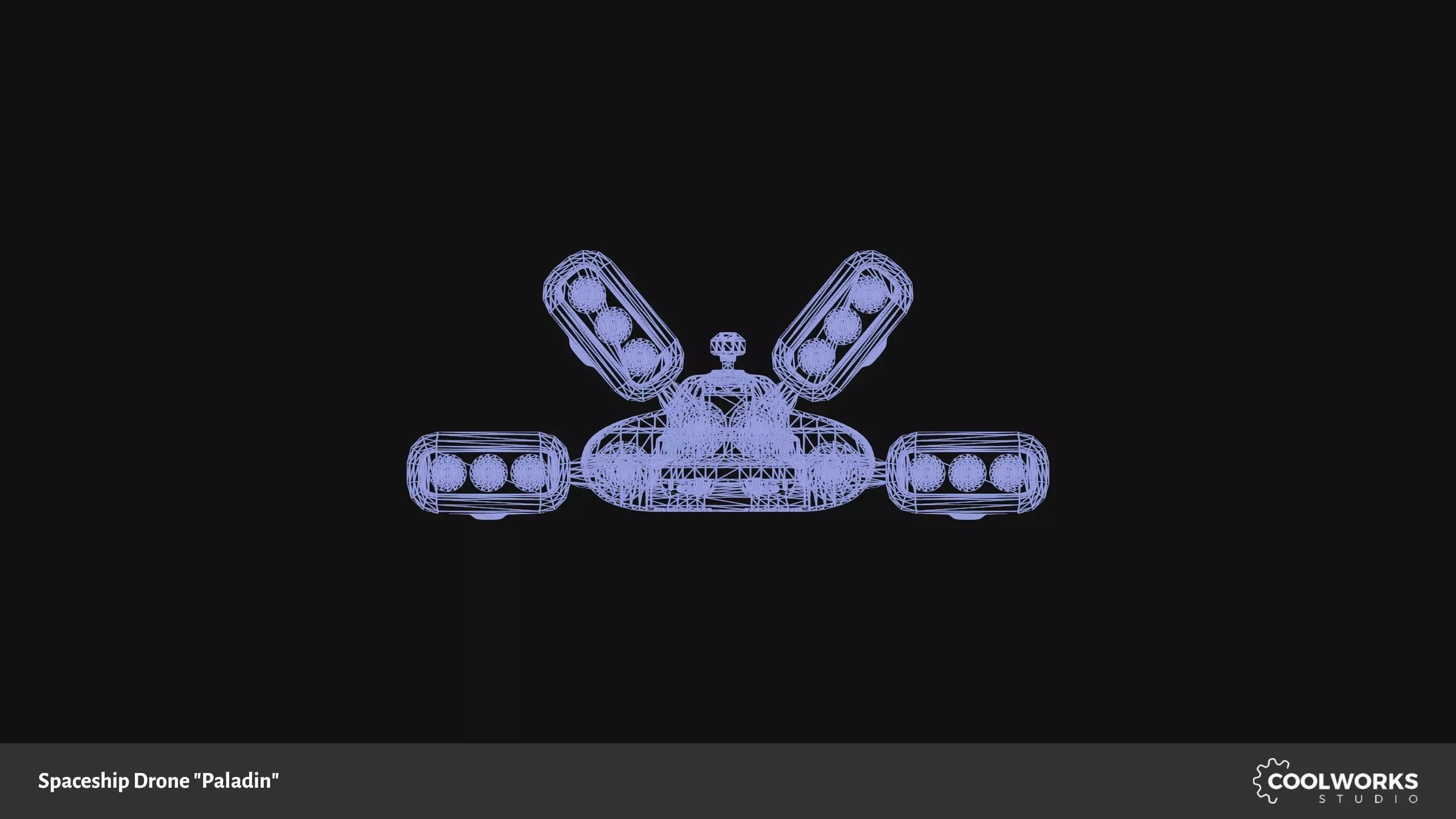 Spaceship Drone Paladin Low-poly 3D model_14