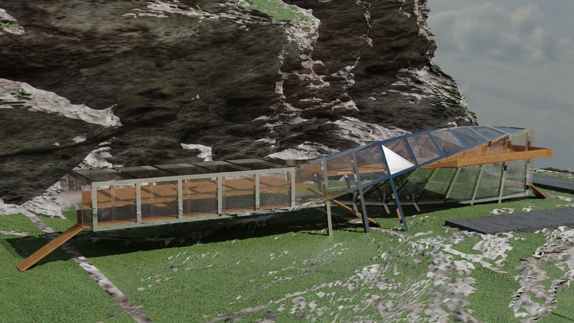 futuristic architecture 3D model_2