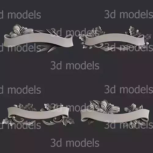 3d STL models for CNC router ribbon set