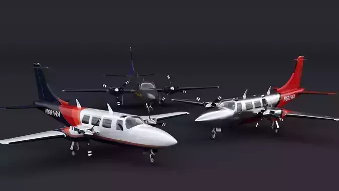 Piper Aerostar 700 3D model