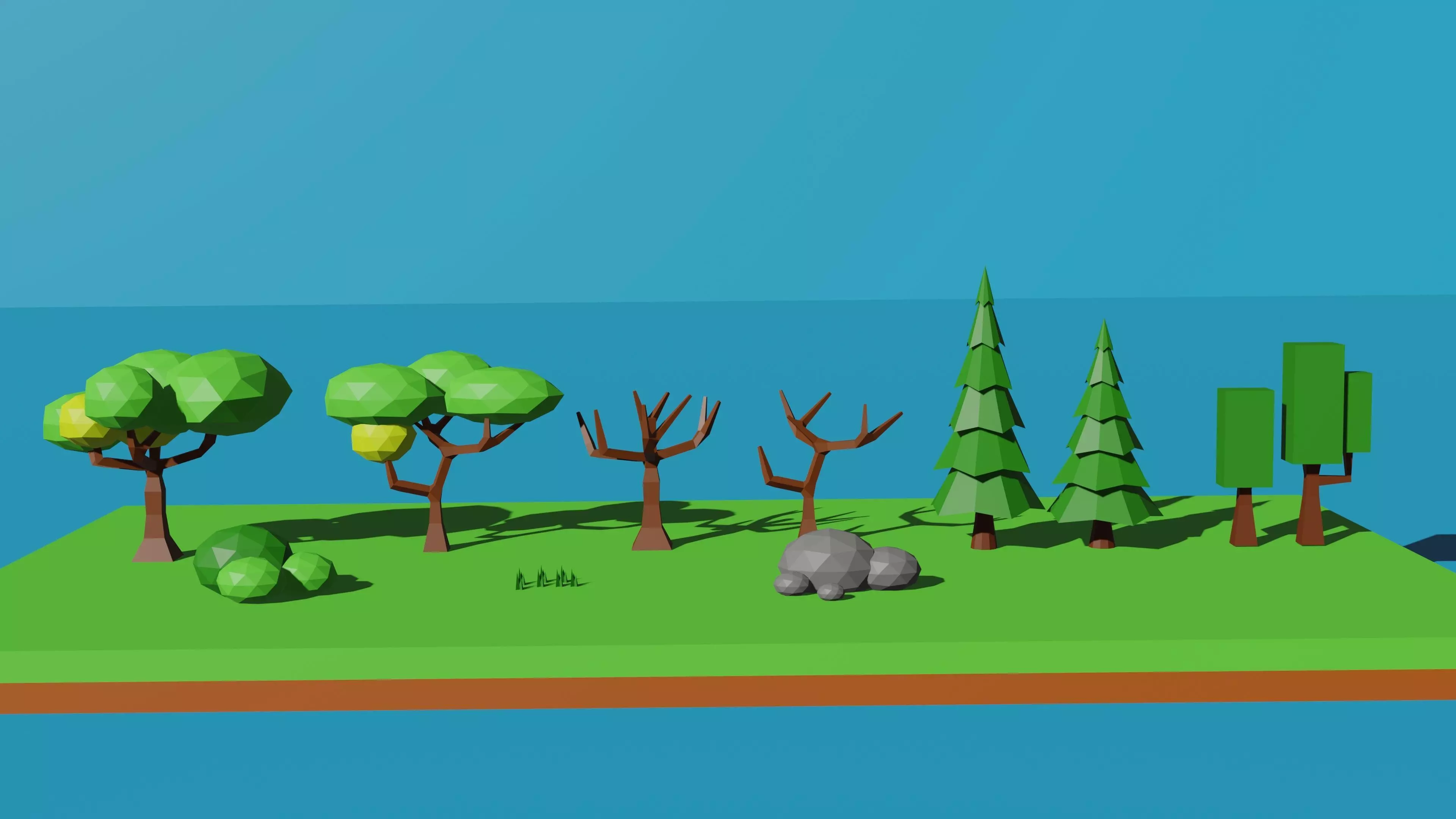 Low Poly Tree Pack Free low-poly 3D model_0