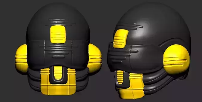 helmet high poly sculpt 3d printable