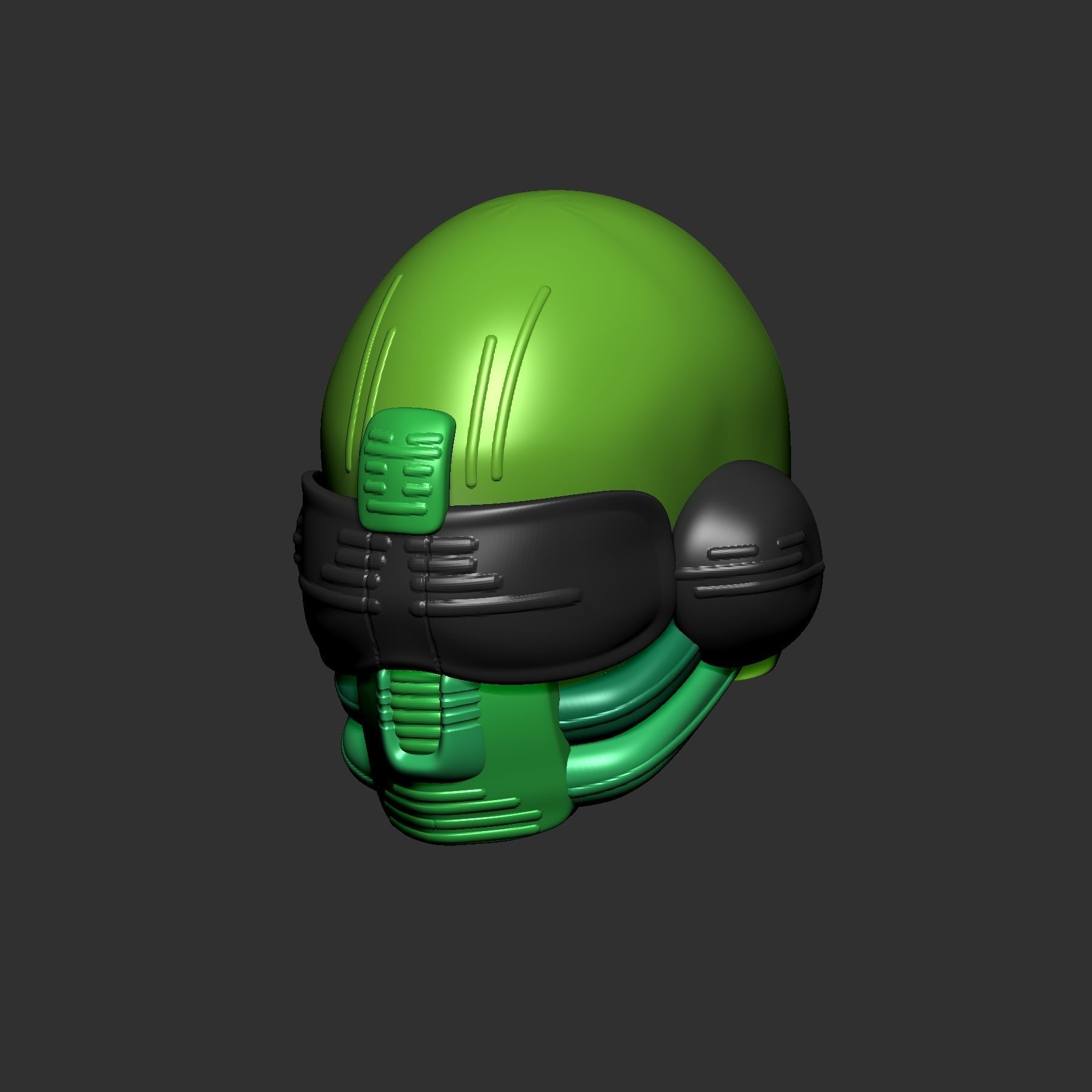 helmet high poly sculpt 3d printable ver 7 3D model 3D model_2