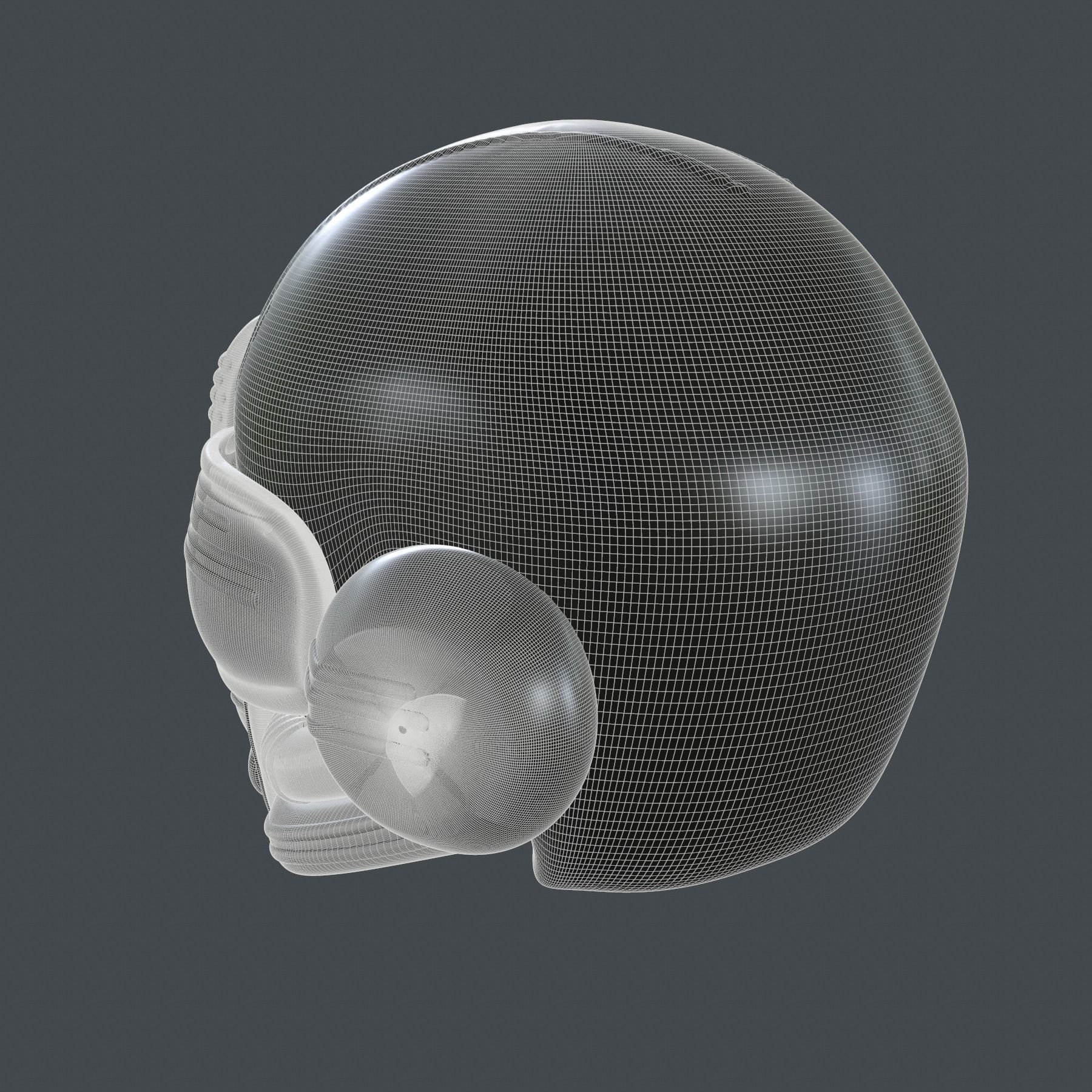 helmet high poly sculpt 3d printable ver 7 3D model 3D model_7