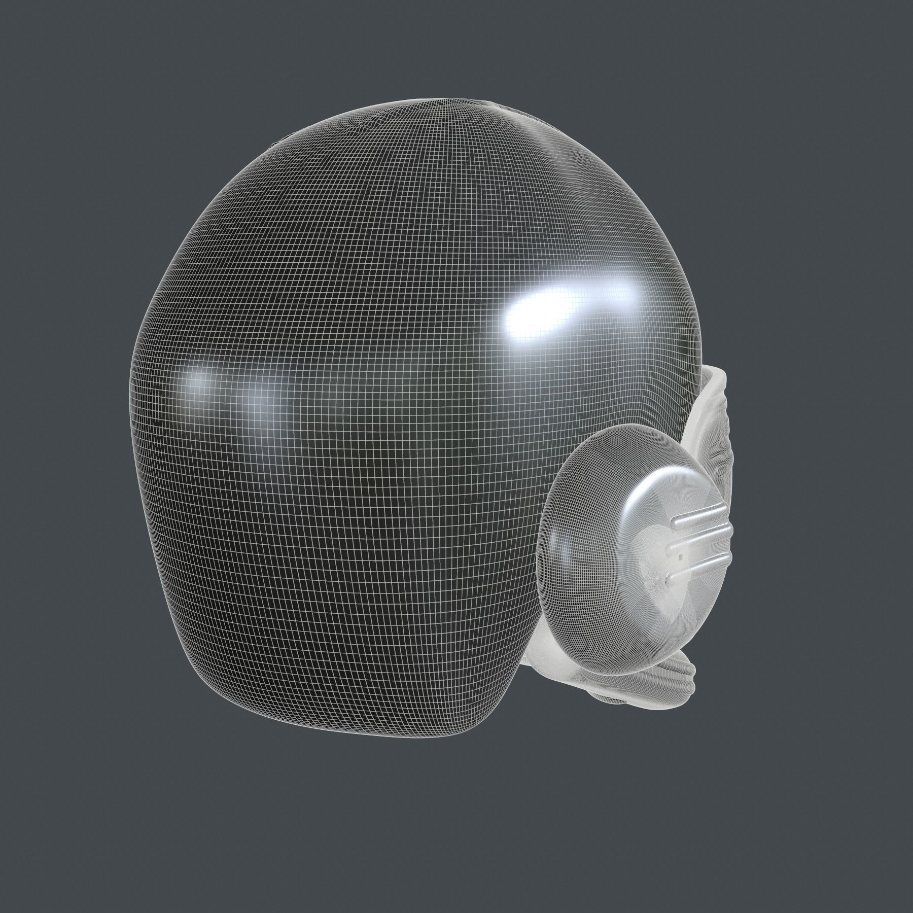 helmet high poly sculpt 3d printable ver 7 3D model 3D model_6