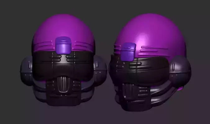 helmet high poly sculpt 3d printable