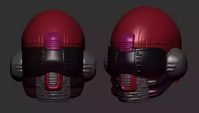 helmet high poly sculpt 3d printable ver 7 3D model