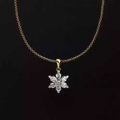 Pendant emerald in sterling silver