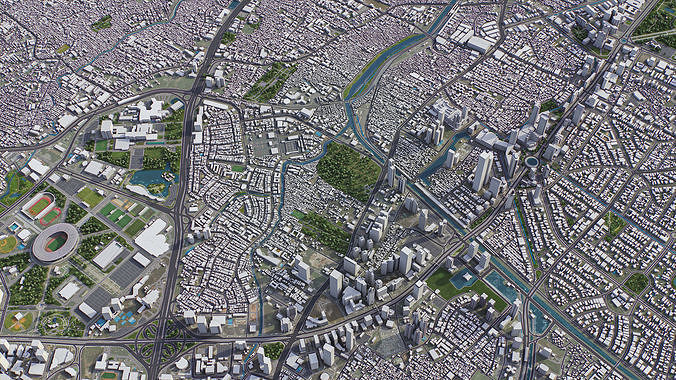 Jakarta - 3D City Model Low-poly 3D model 7