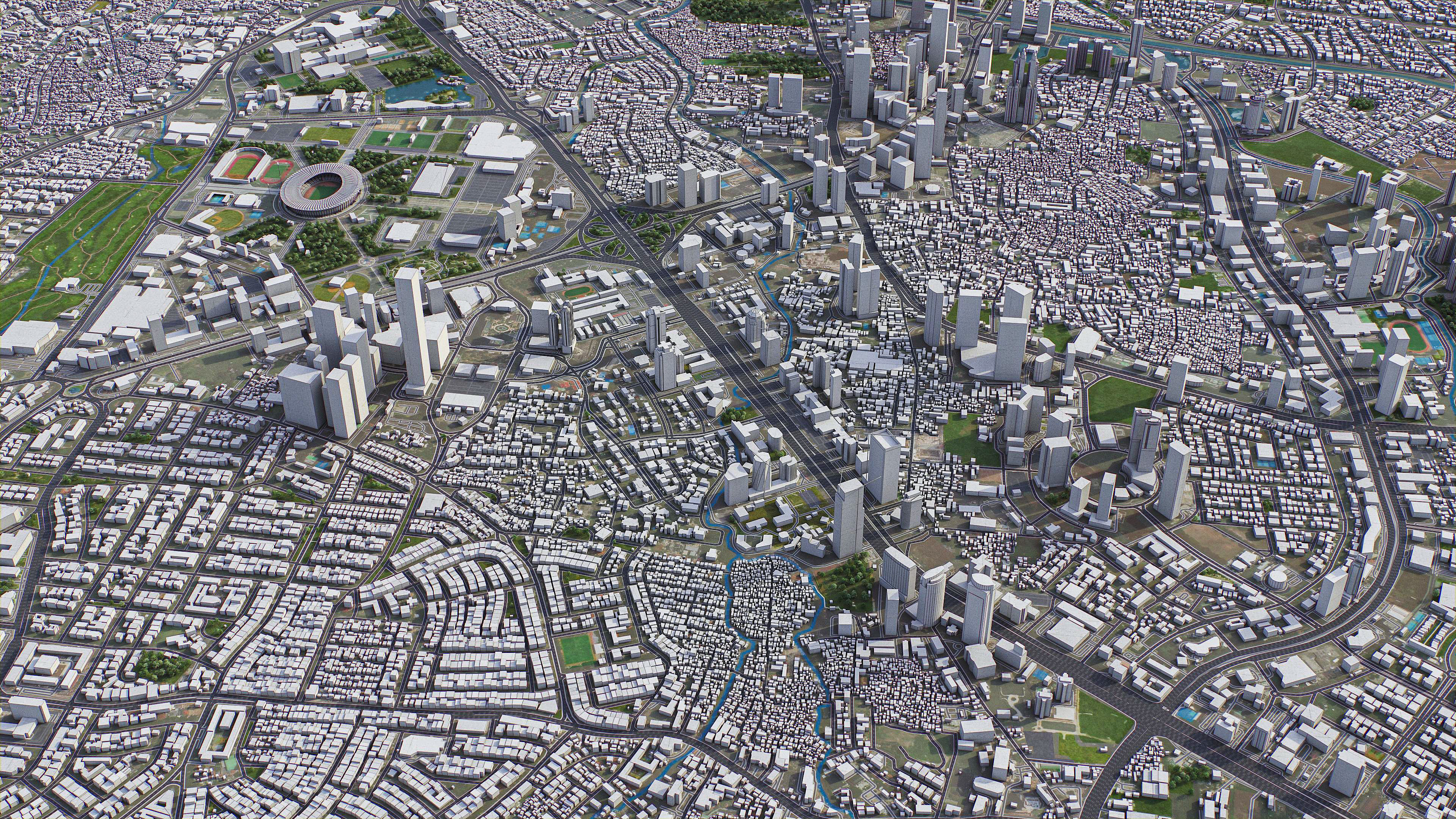 Jakarta - 3D City Model Low-poly 3D model_2