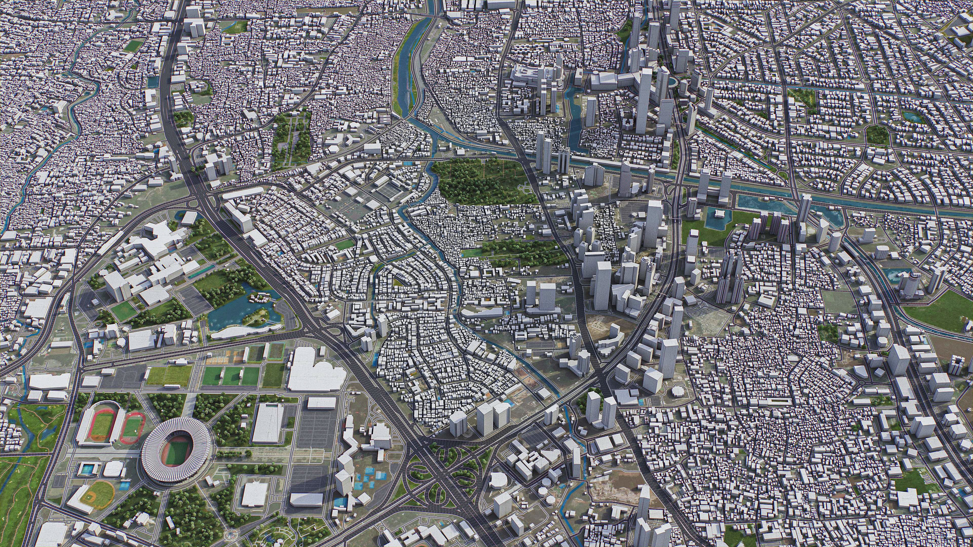 Jakarta - 3D City Model Low-poly 3D model_5