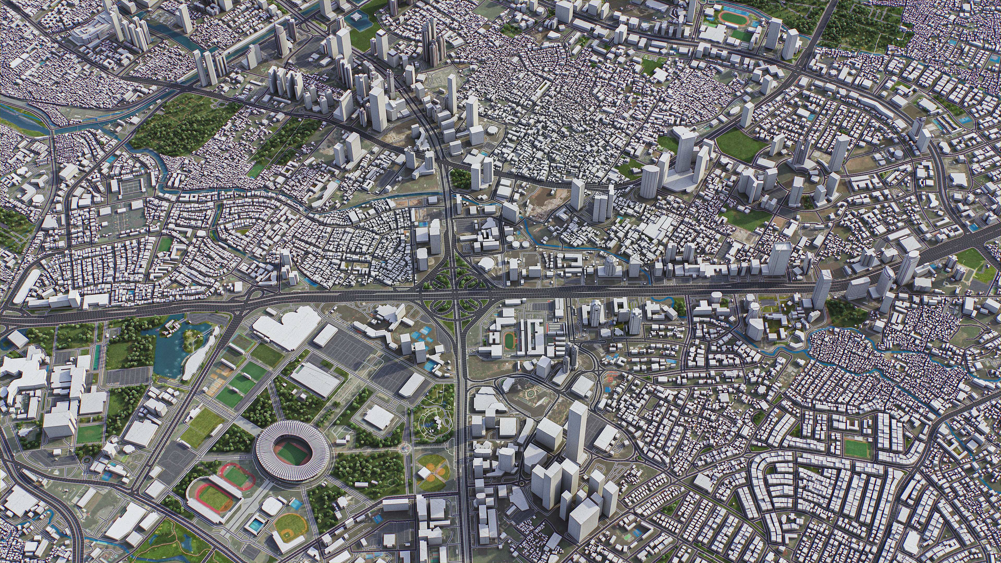 Jakarta - 3D City Model Low-poly 3D model_3
