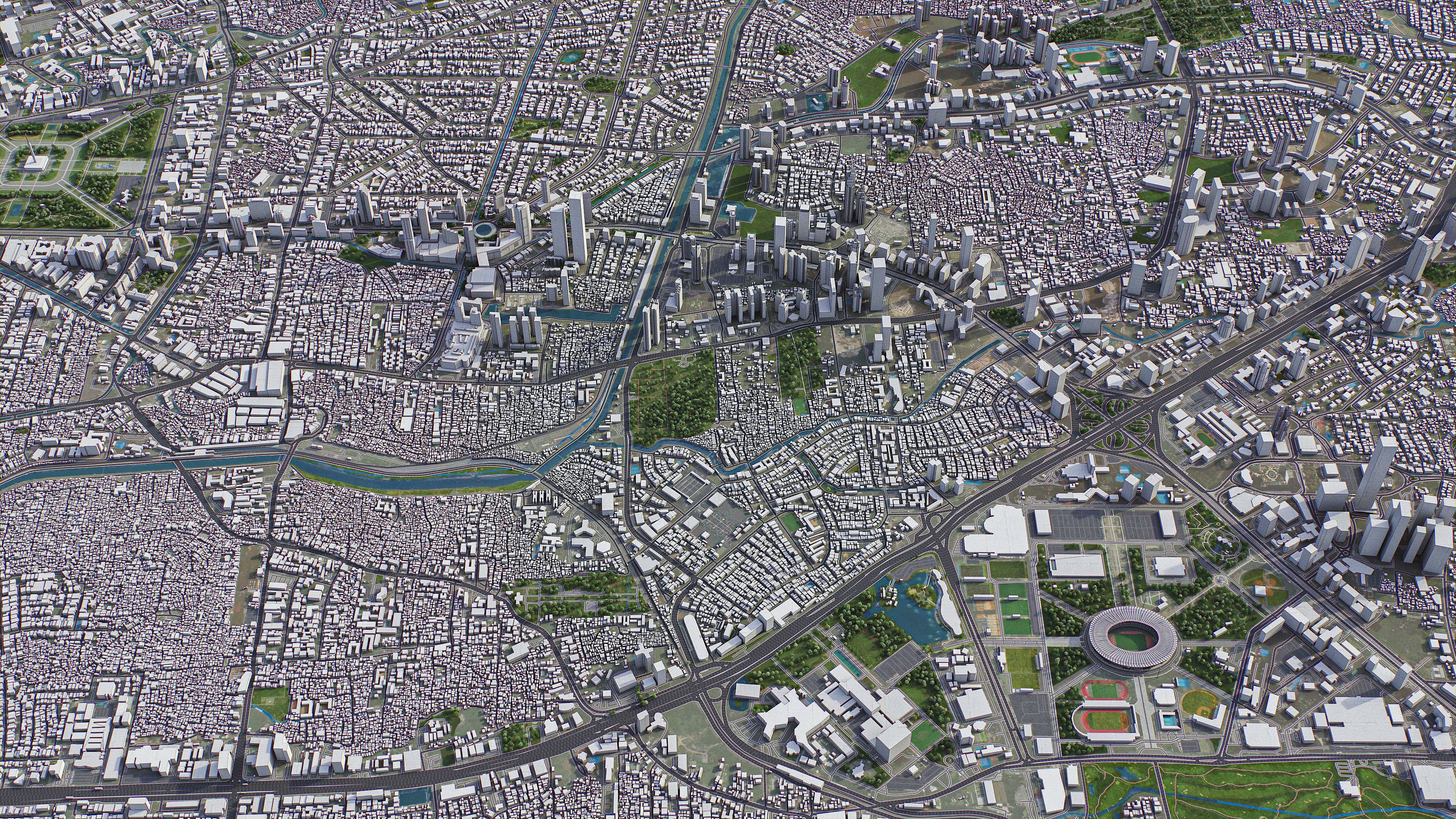 Jakarta - 3D City Model Low-poly 3D model_4