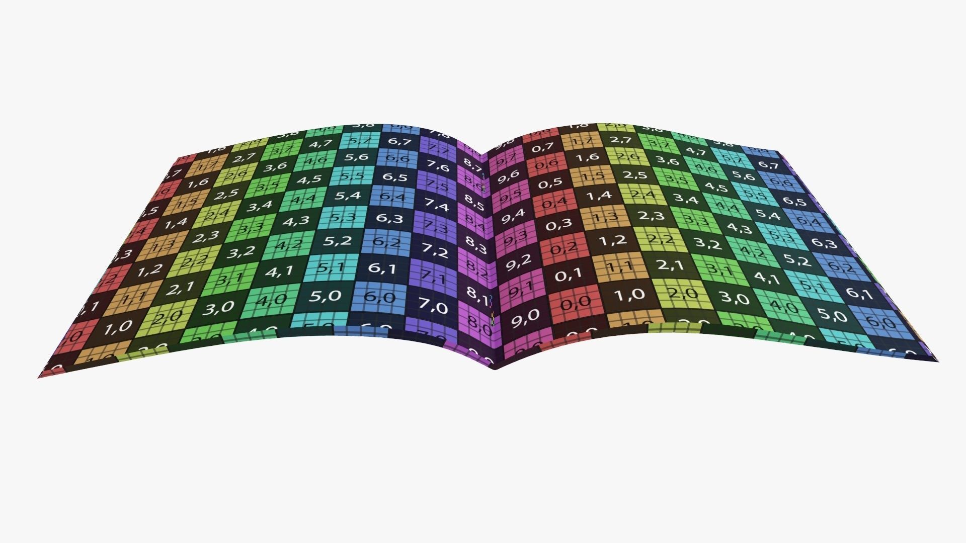 Guide book brochure 02 opened 3D model_12