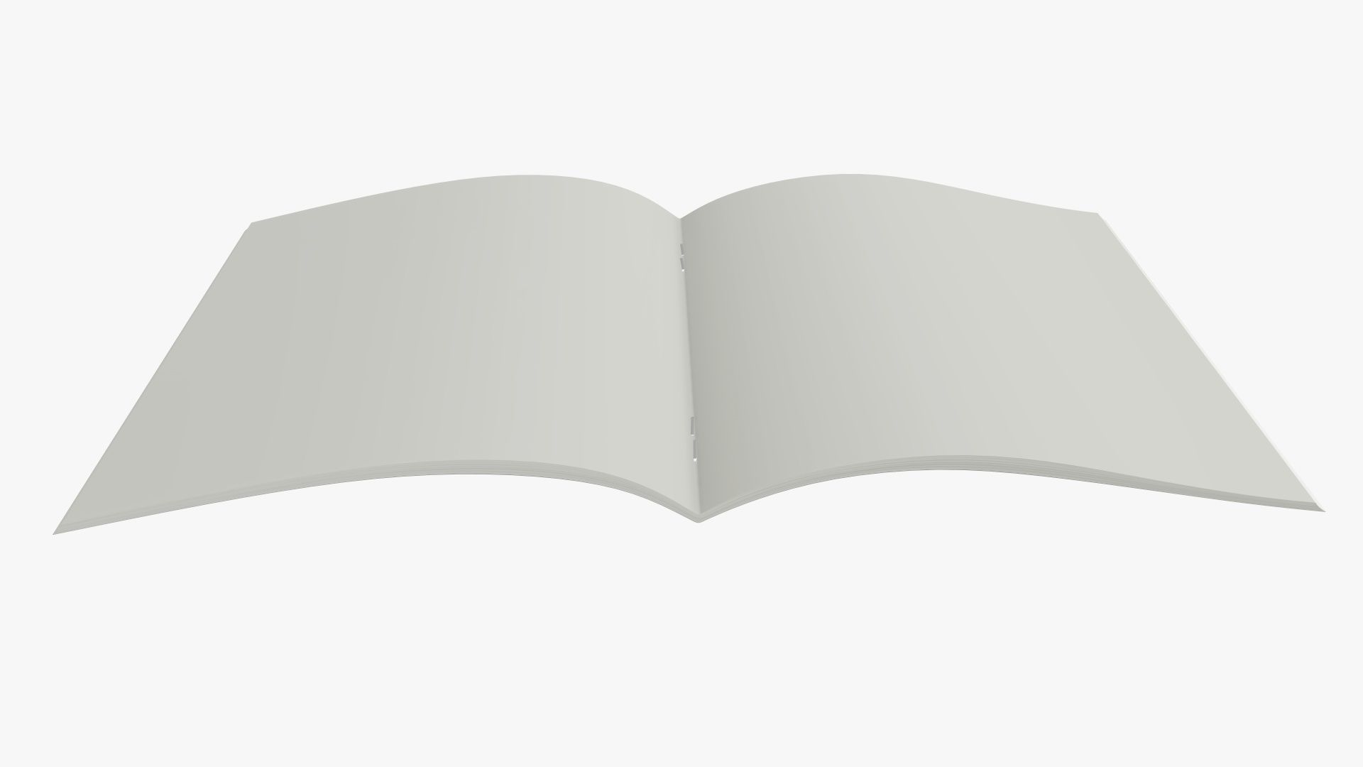 Guide book brochure 02 opened 3D model_2