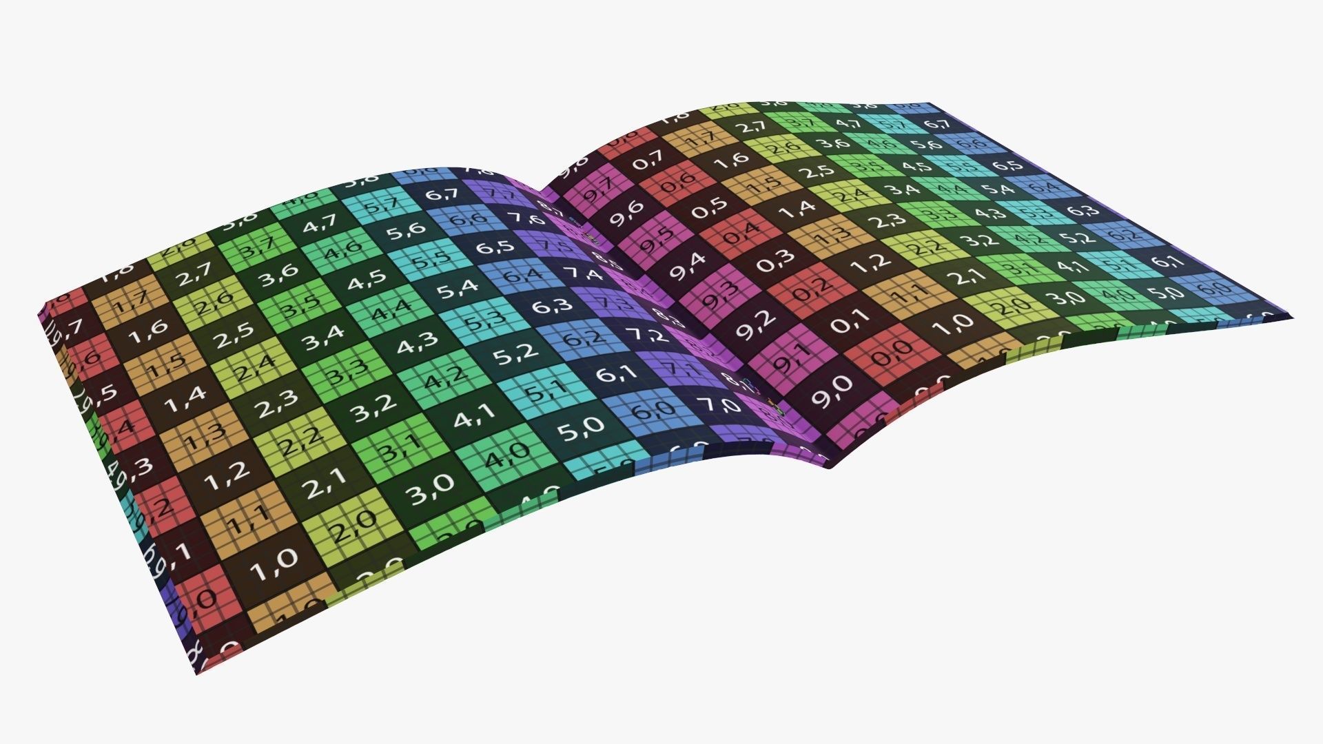 Guide book brochure 02 opened 3D model_11