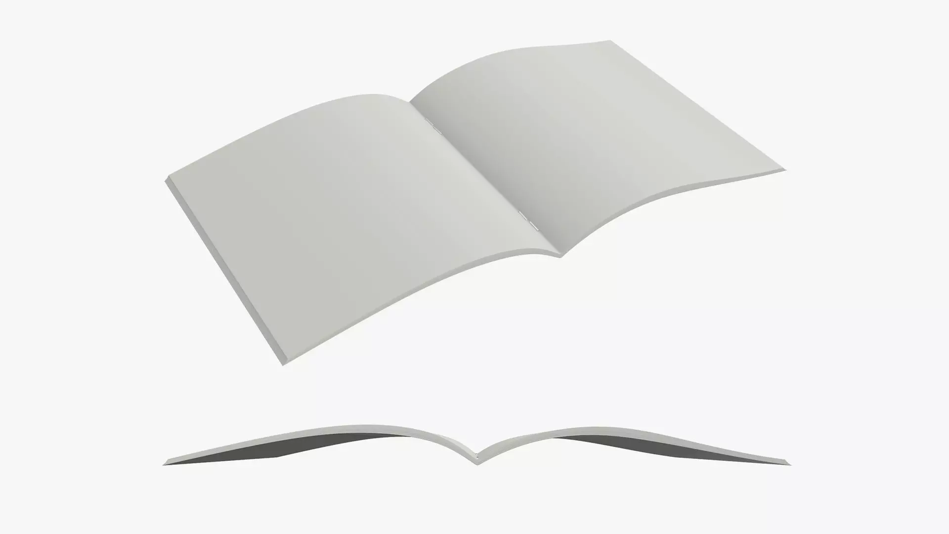 Guide book brochure 02 opened 3D model_0