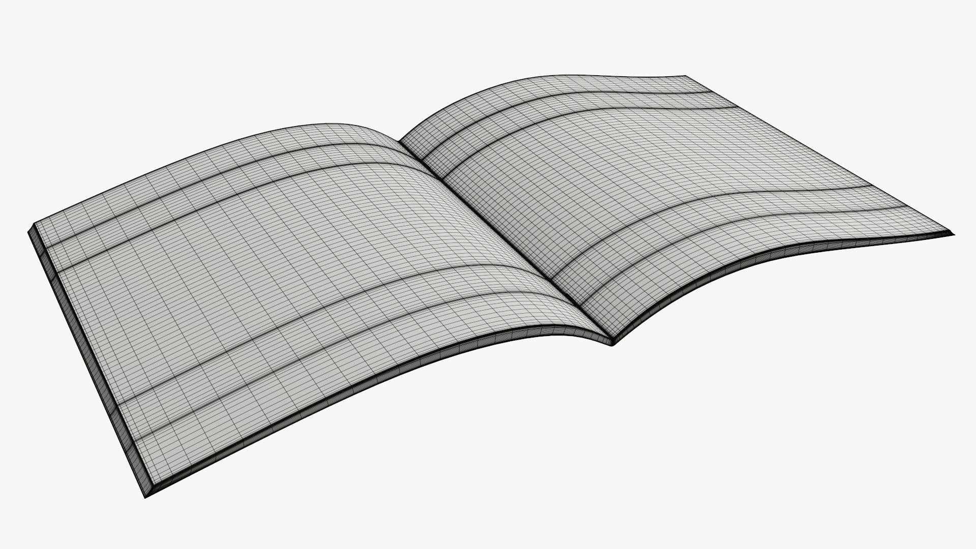 Guide book brochure 02 opened 3D model_6