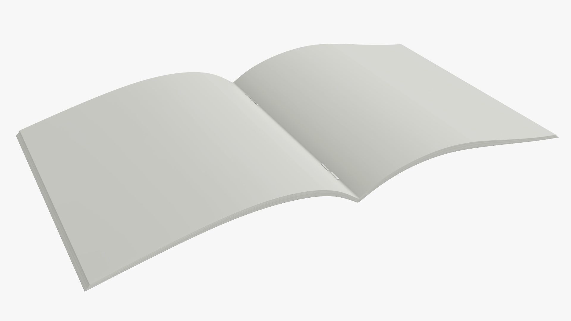 Guide book brochure 02 opened 3D model_1