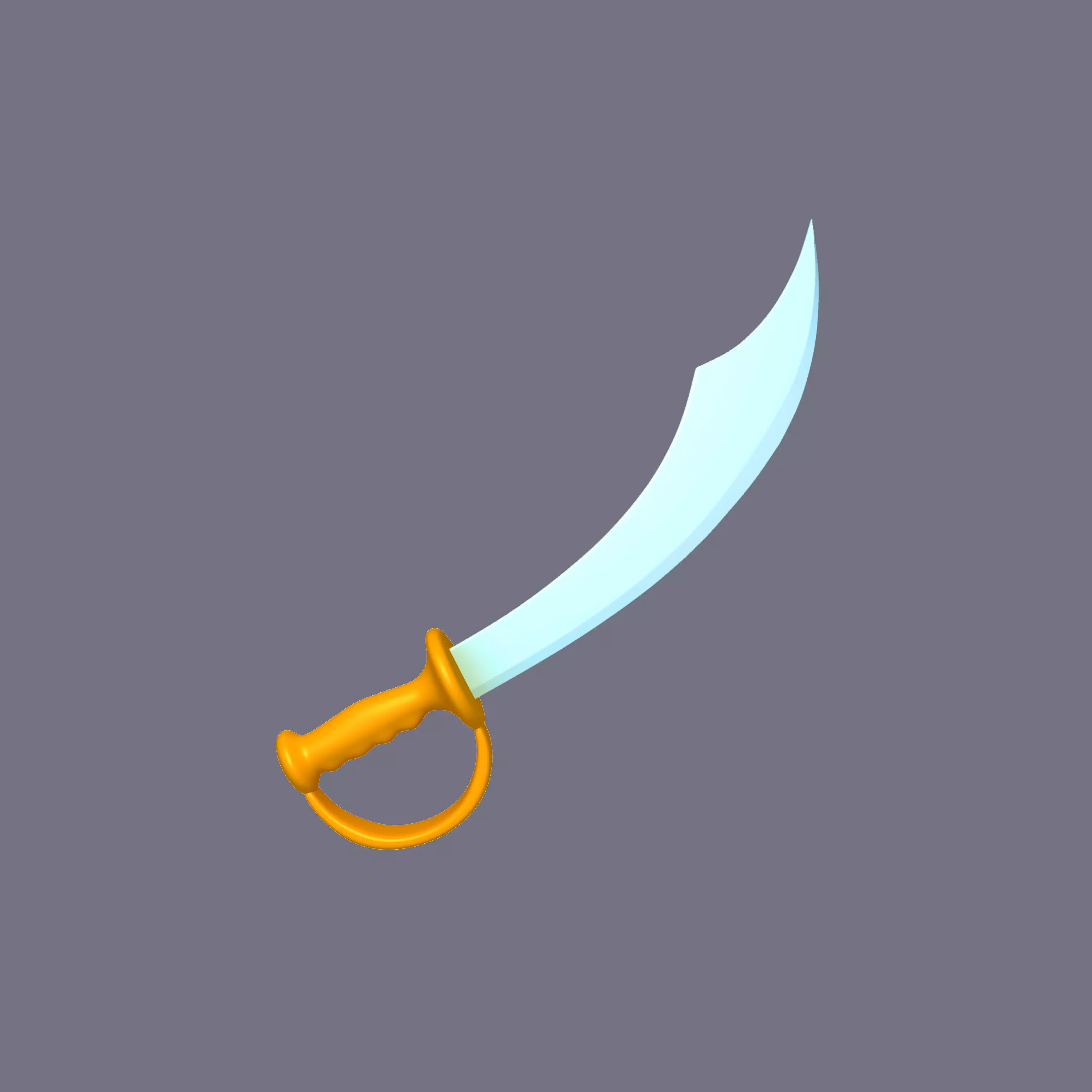 Sword Cartoon 02 3D model_0