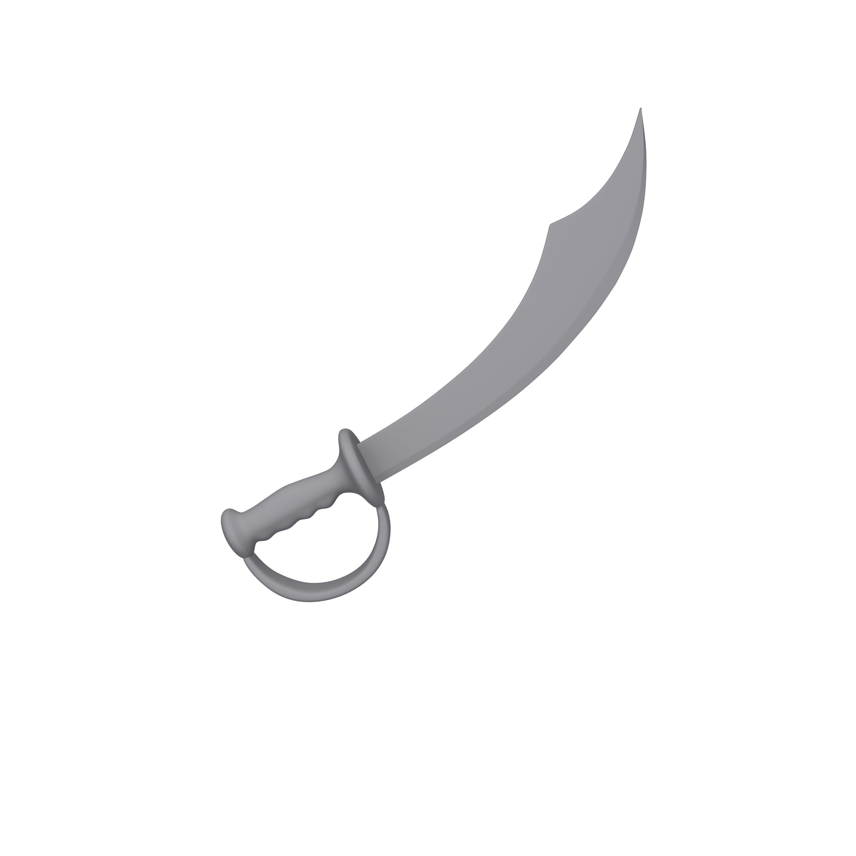 Sword Cartoon 02 3D model_6