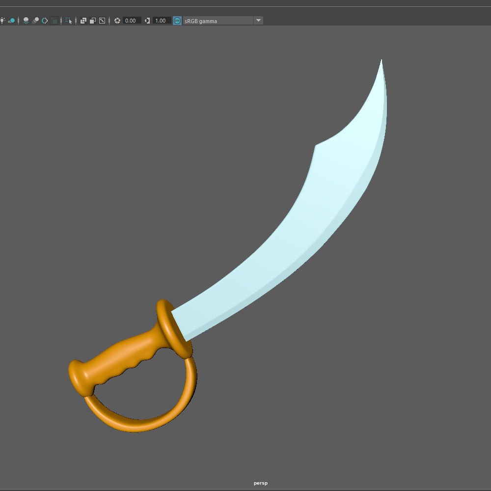Sword Cartoon 02 3D model_9