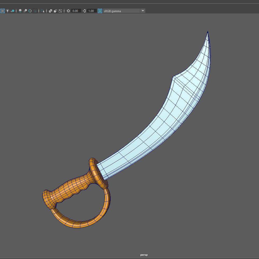 Sword Cartoon 02 3D model_10