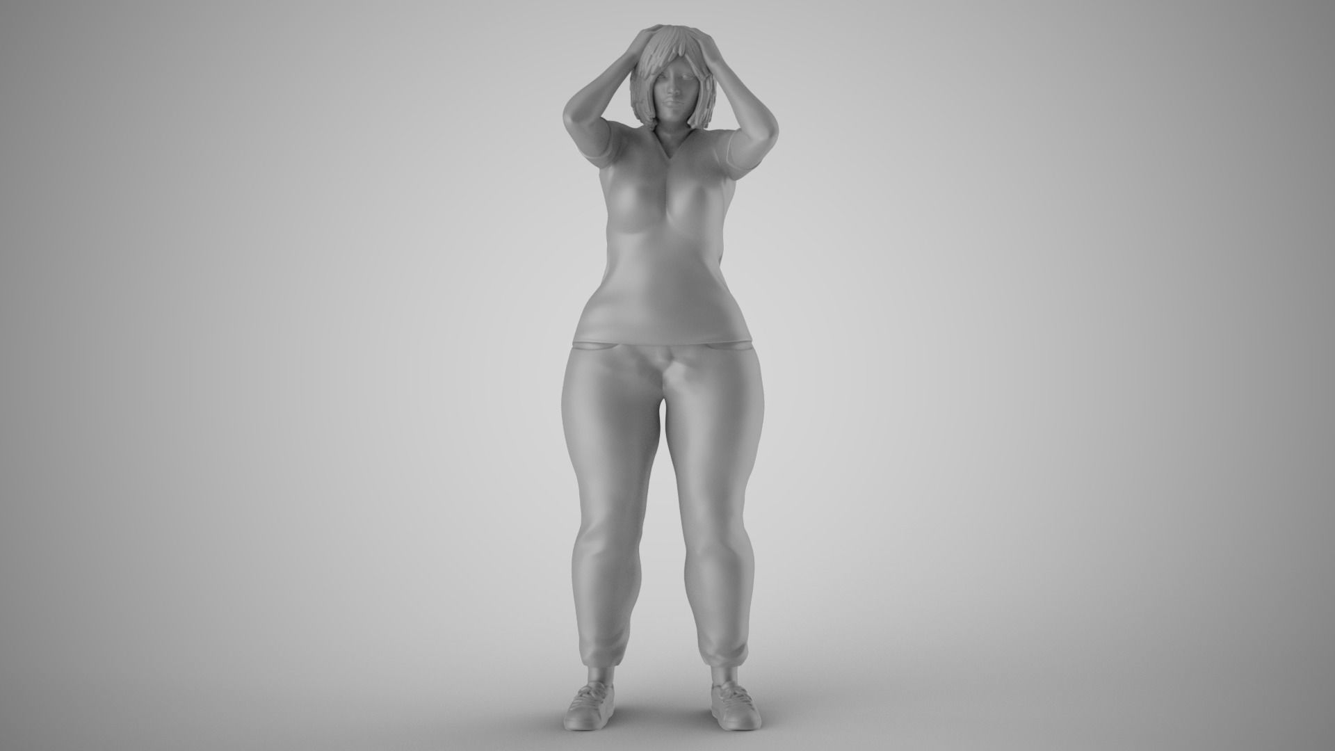 Woeful Woman 3D print model_2