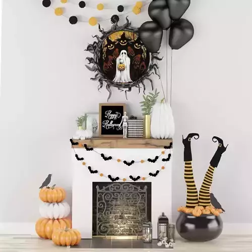 Halloween decor set 3D model