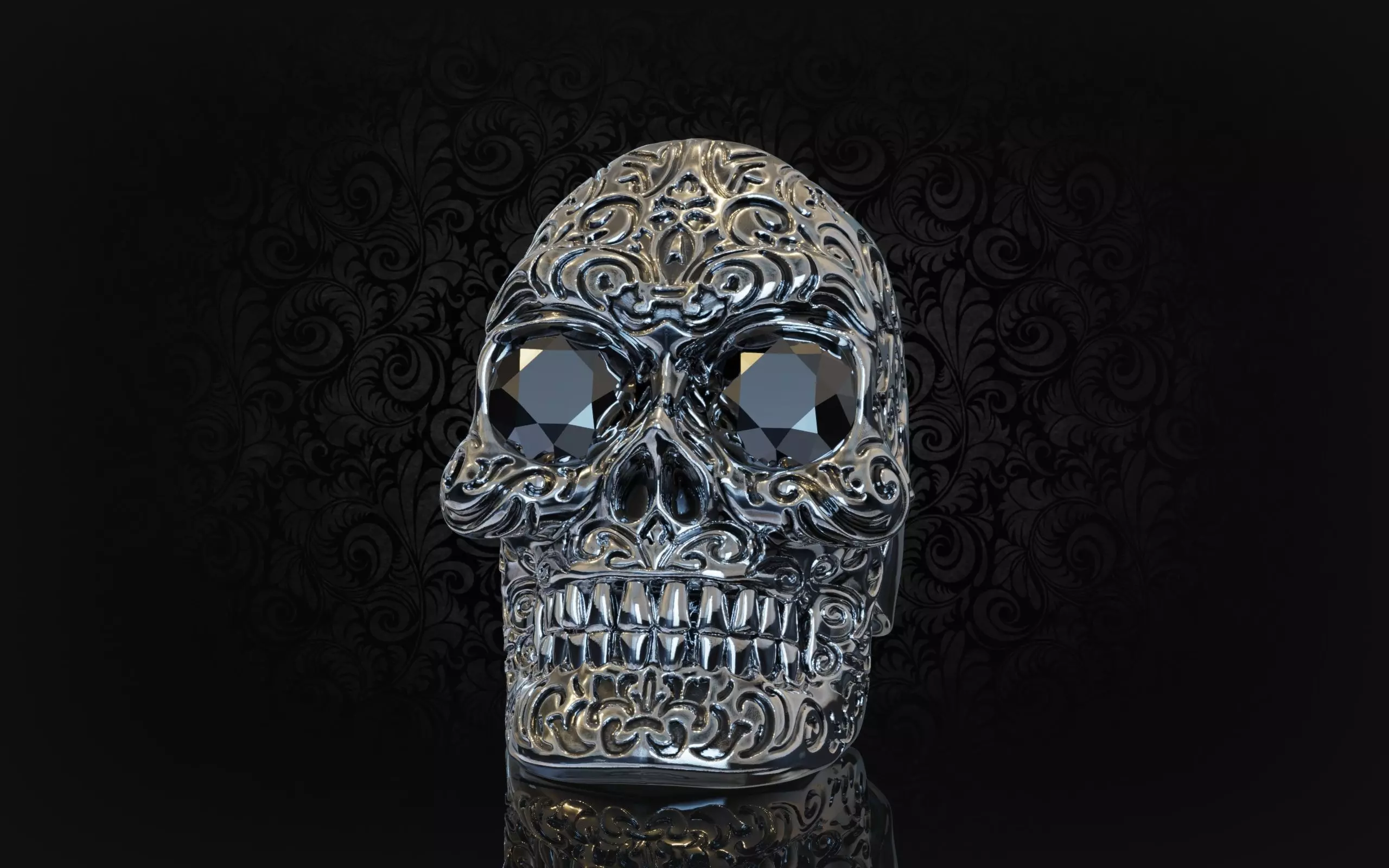 COOL SKULL RING 3D print model