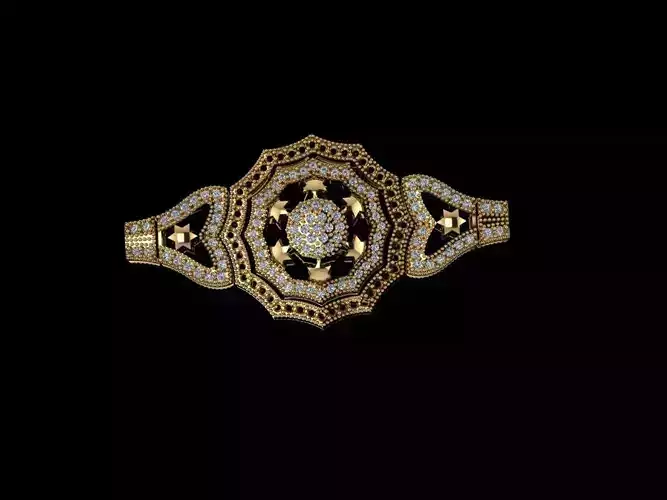 breslet gold and diamond brooch