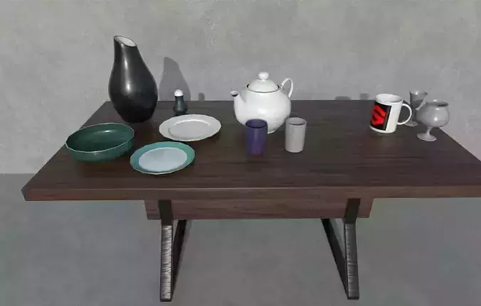 Small service Free low-poly 3D model