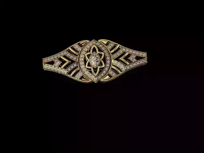 breslet gold and diamond brooch