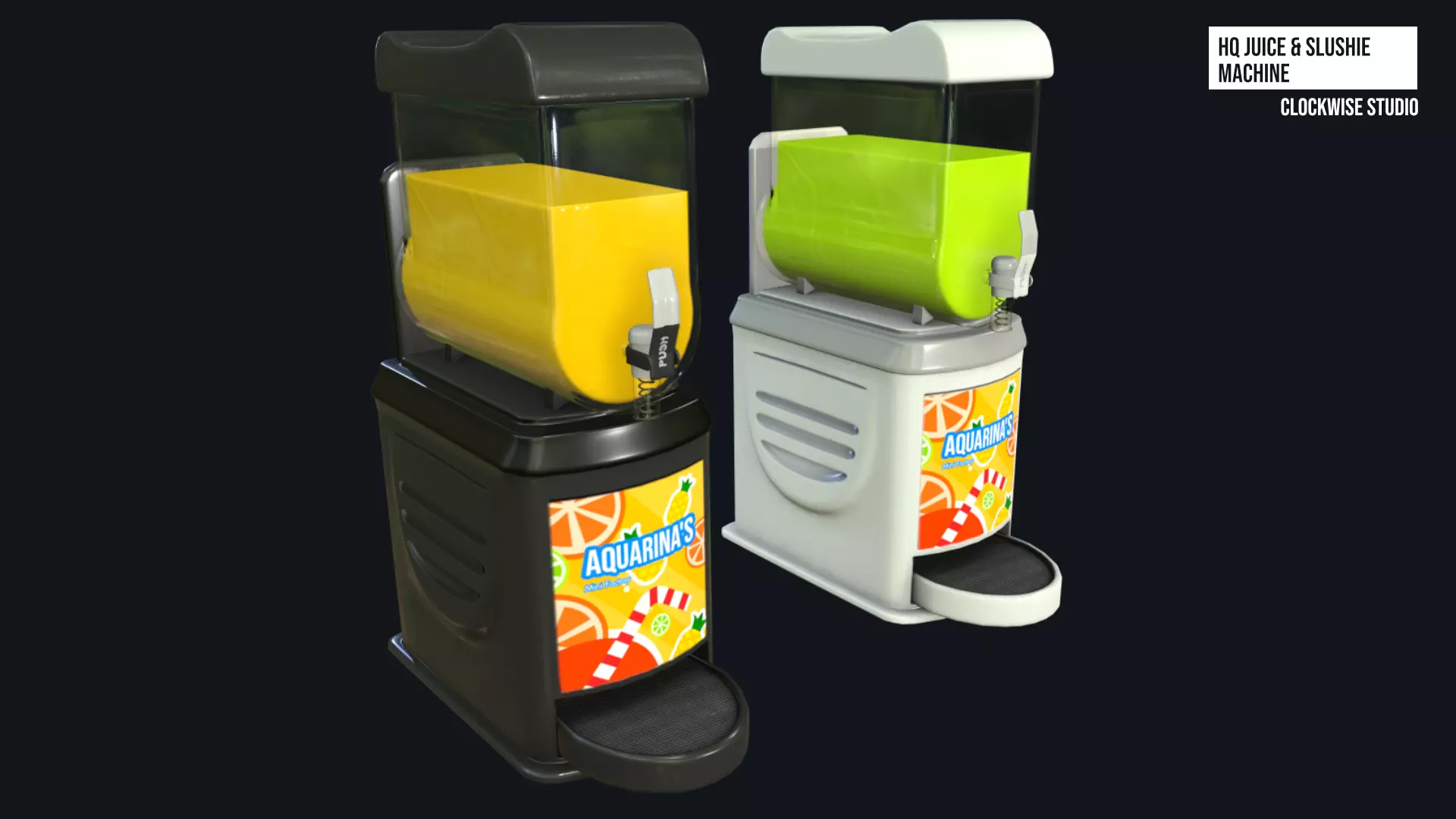 Juice and Slushie Machine Low-poly 3D model_0