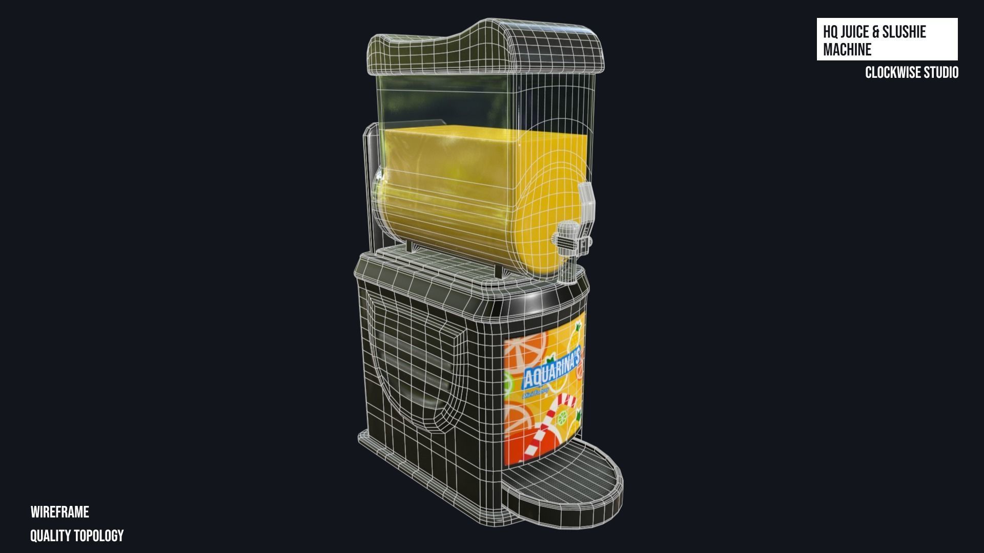 Juice and Slushie Machine Low-poly 3D model_14