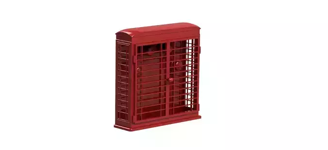 Key Holder - Red Phone Booth 3D print model