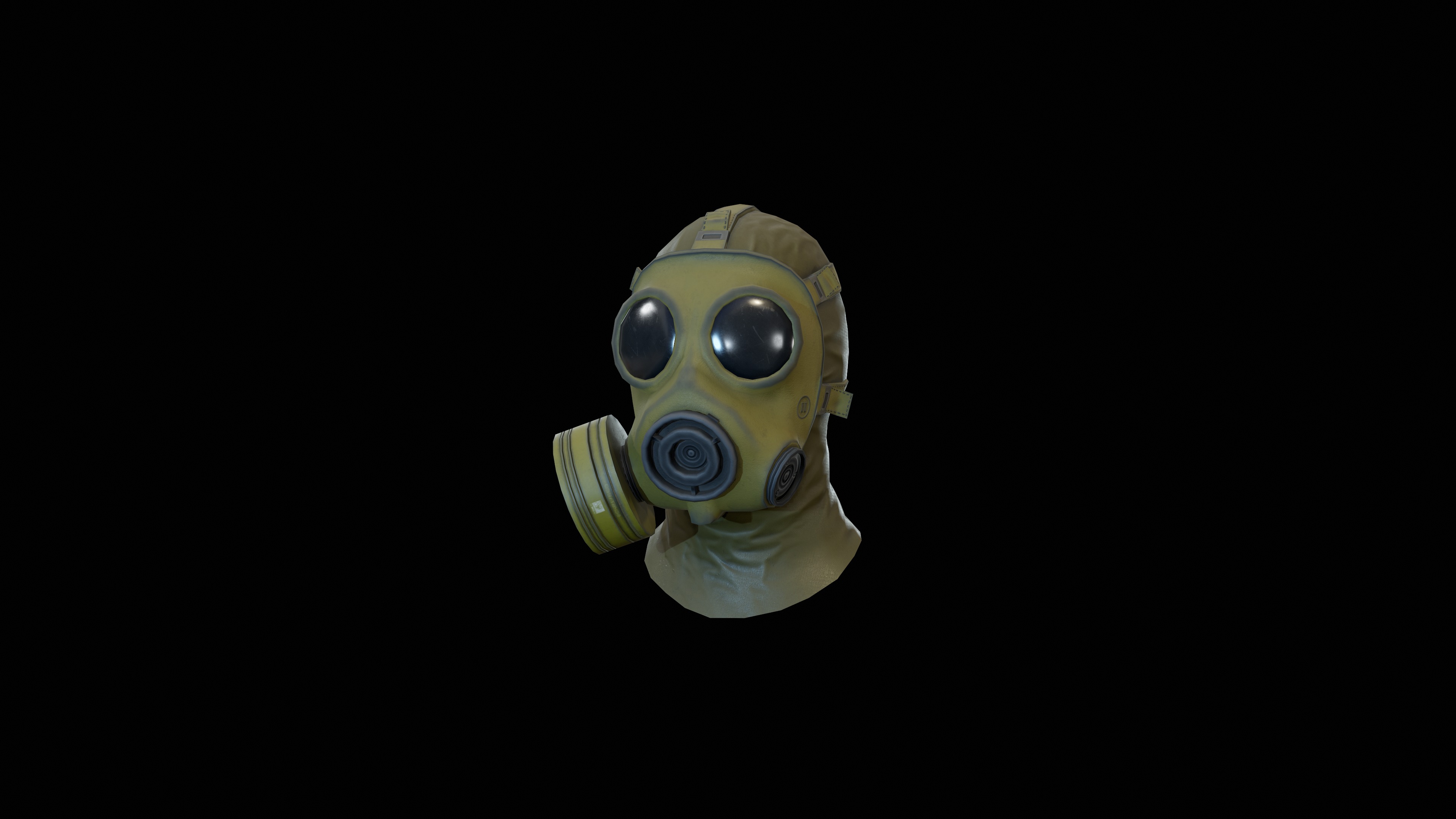 Sas gasmask Low-poly 3D model_5