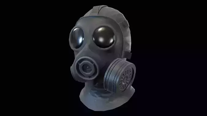 Sas gasmask Low-poly 3D model