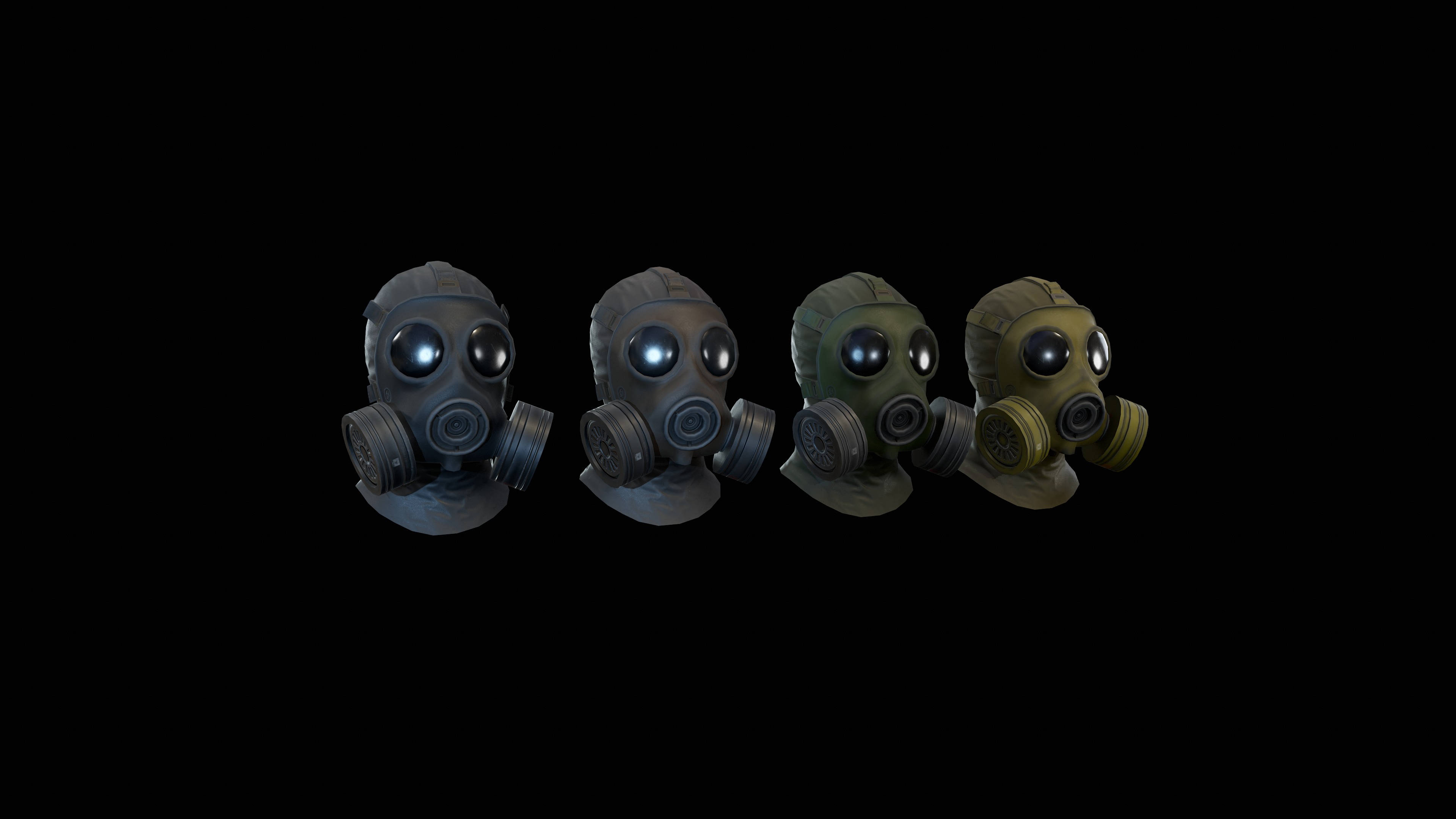 Sas gasmask Low-poly 3D model_1