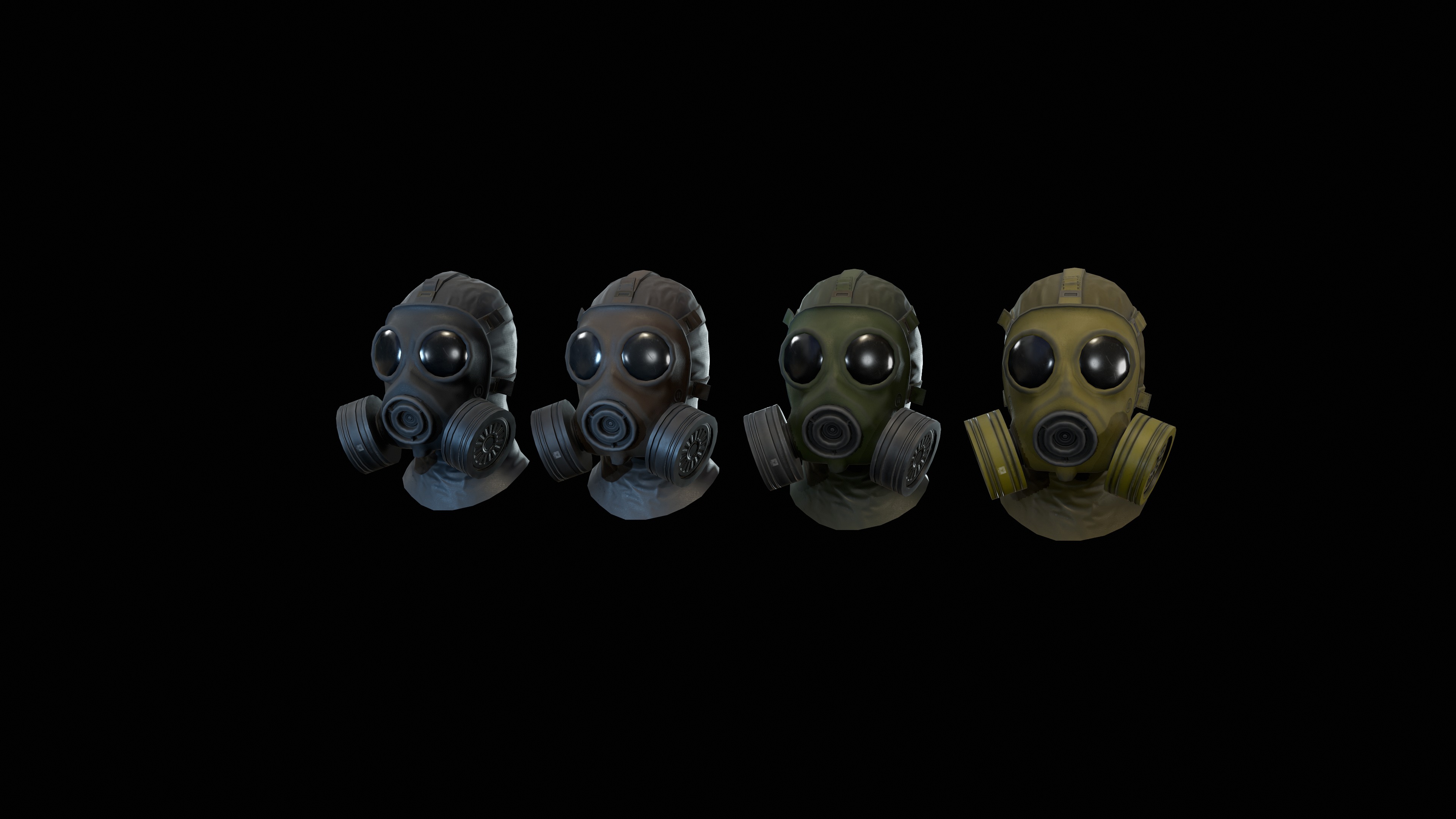 Sas gasmask Low-poly 3D model_3
